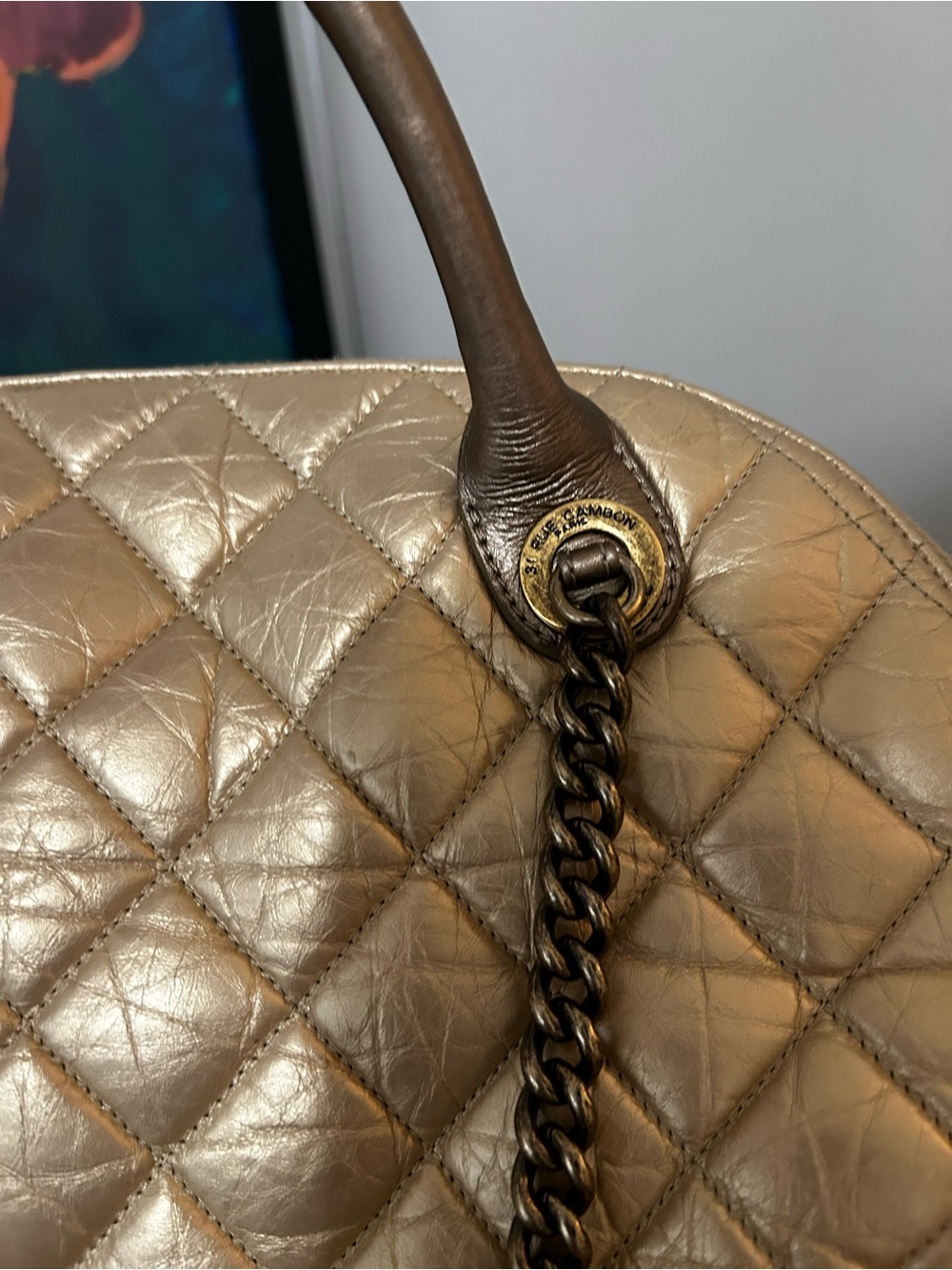 CHANEL Metallic Gold Bag - Picture 9 of 14